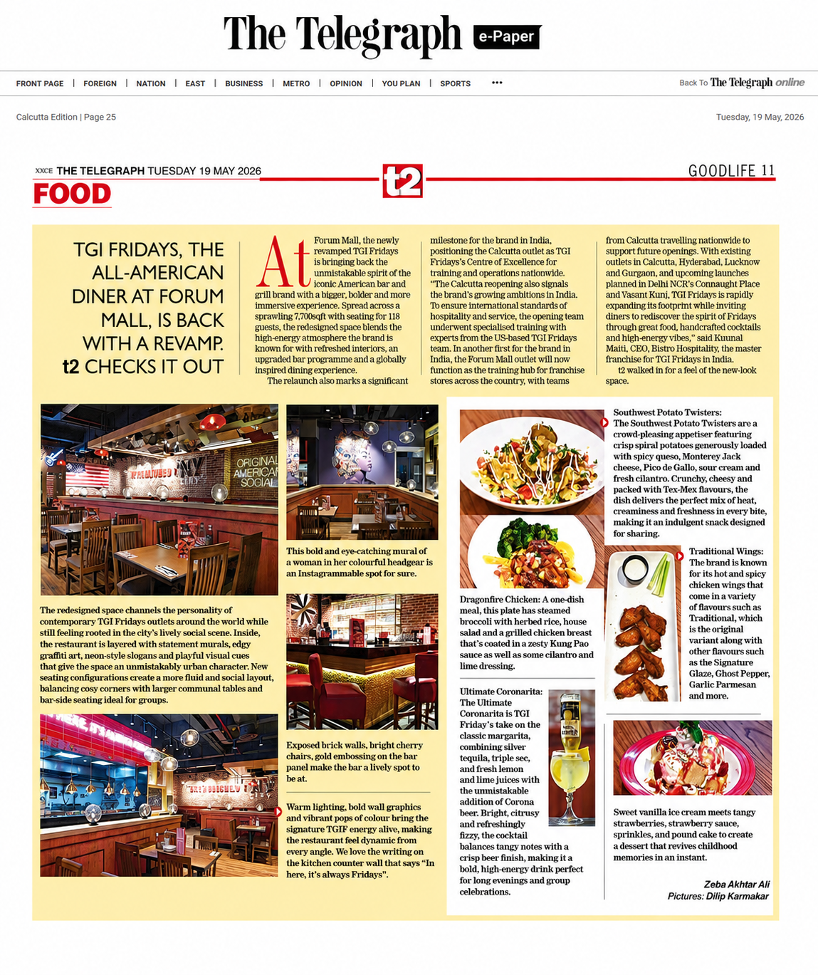 TGI Fridays Media Coverage